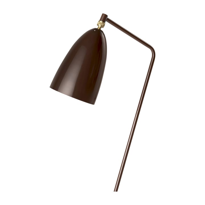 Gräshoppa golvlampa blank, Walnut brown GUBI