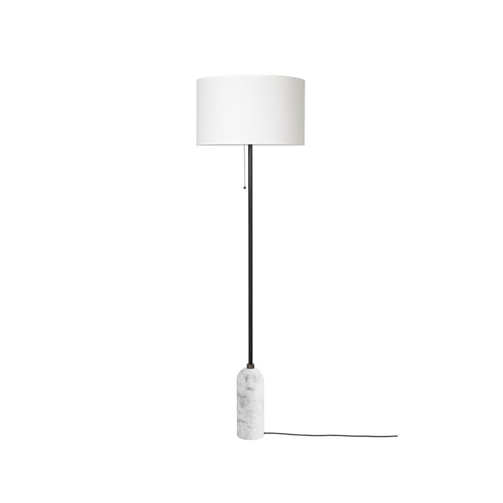 Gravity floor lamp, White marble/white GUBI