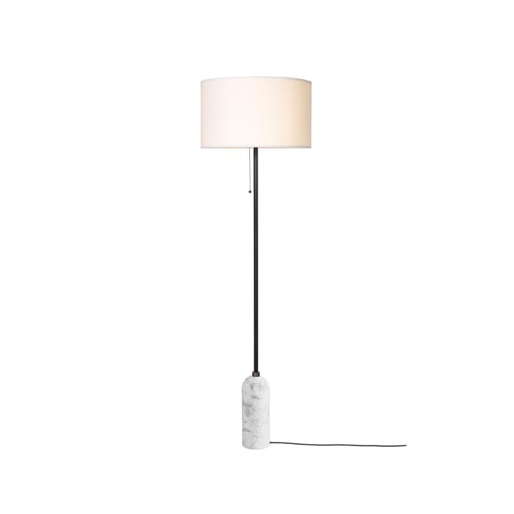 Gravity floor lamp, White marble/white GUBI