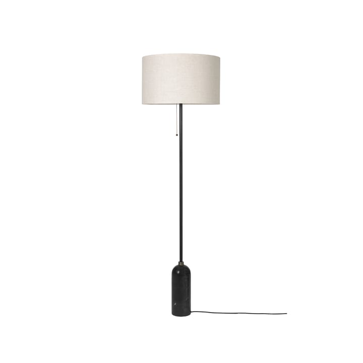 Gravity golvlampa, svart marmor/canvas GUBI