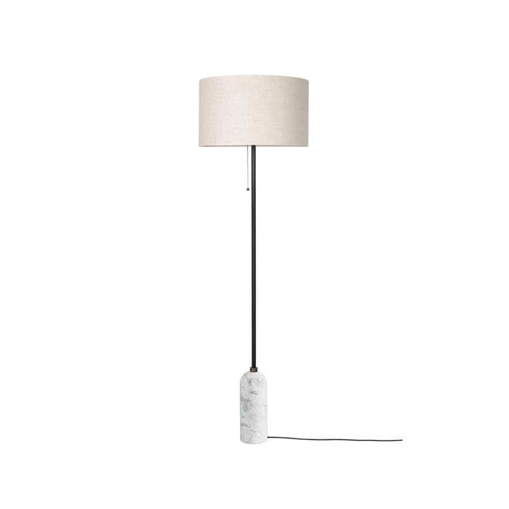 Gravity golvlampa - vit marmor/canvas - GUBI