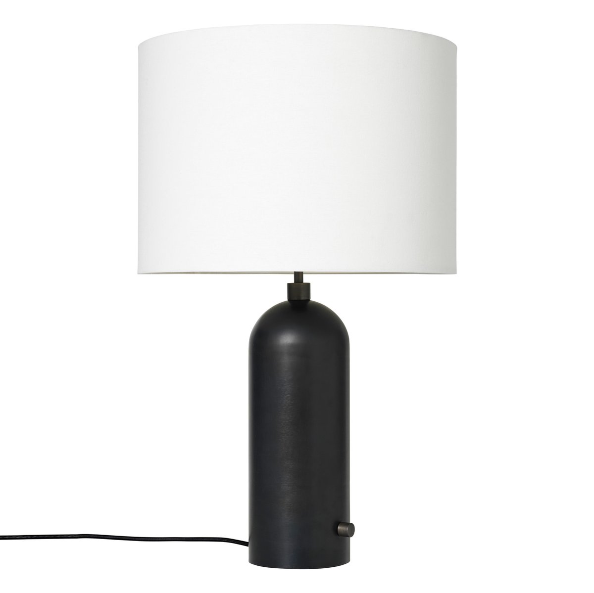 GUBI Gravity L table lamp blackend steel + white shade