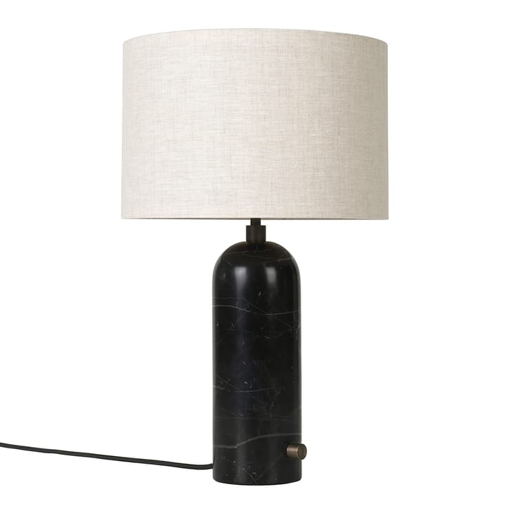 Gravity S bordslampa - Svart marmor-canvas - GUBI