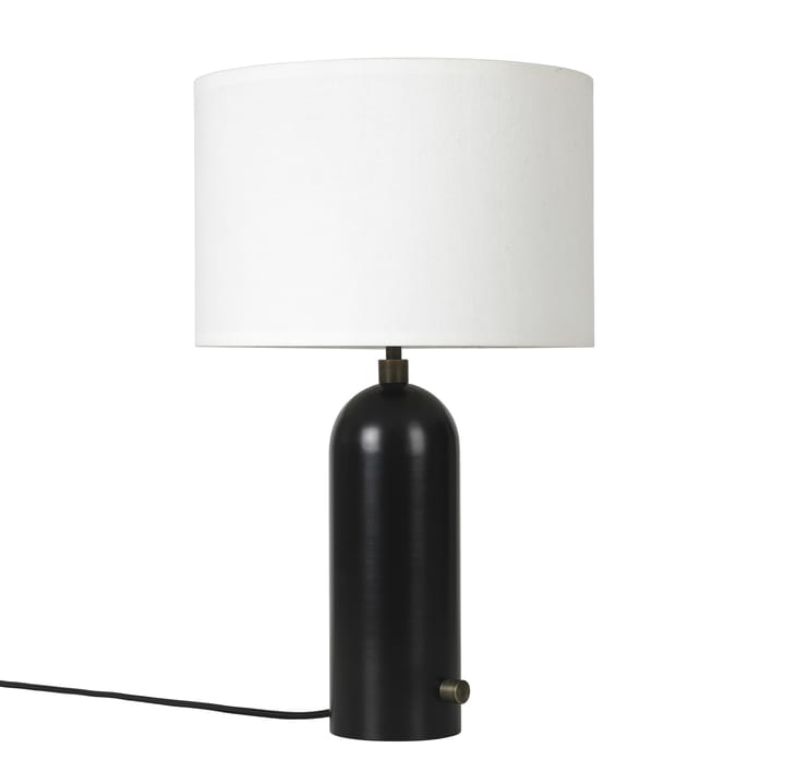 Gravity S table lamp, blackend steel + white shade GUBI