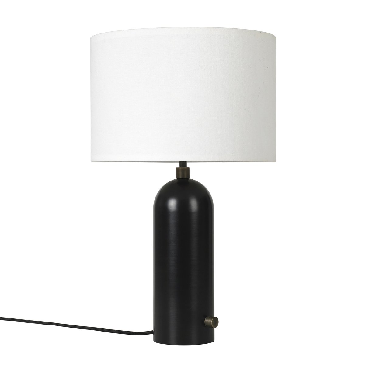 GUBI Gravity S table lamp blackend steel + white shade