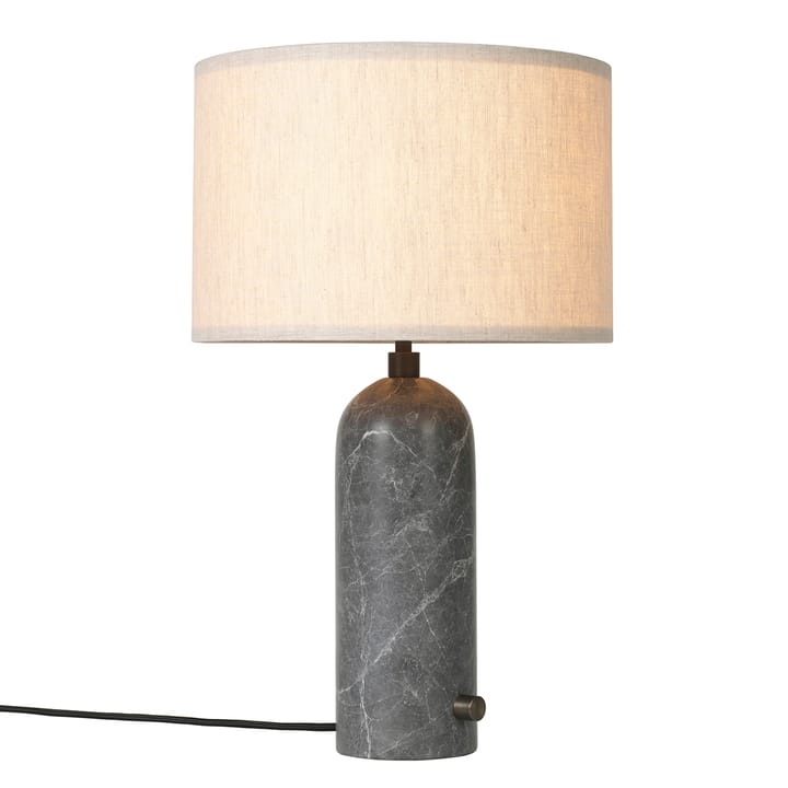 Gravity S table lamp, grey marble-canvase GUBI