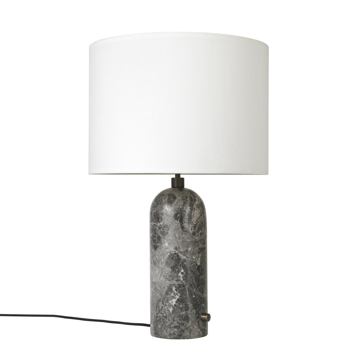 GUBI Gravity S table lamp grey marble + white shade