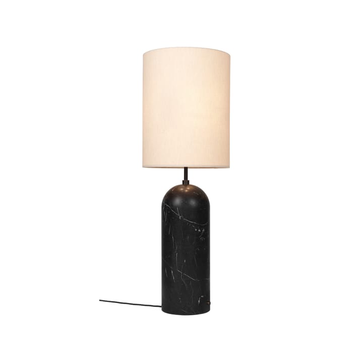 Gravity XL floor lamp, Black marble/canvas, high GUBI