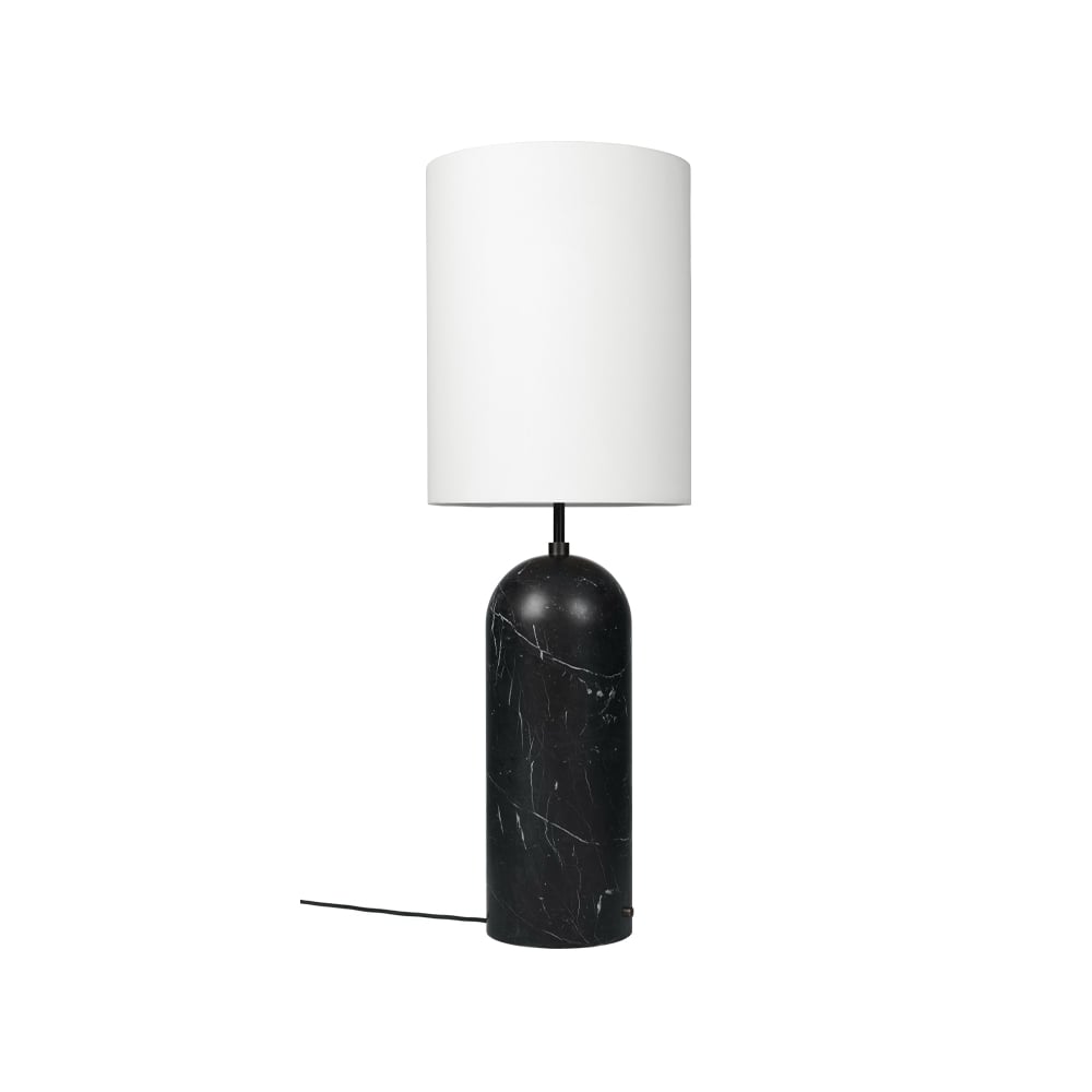 GUBI Gravity XL floor lamp Black marble/white, high