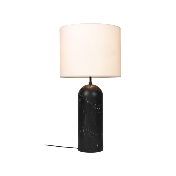 Gravity XL floor lamp, Black marble/white, low GUBI