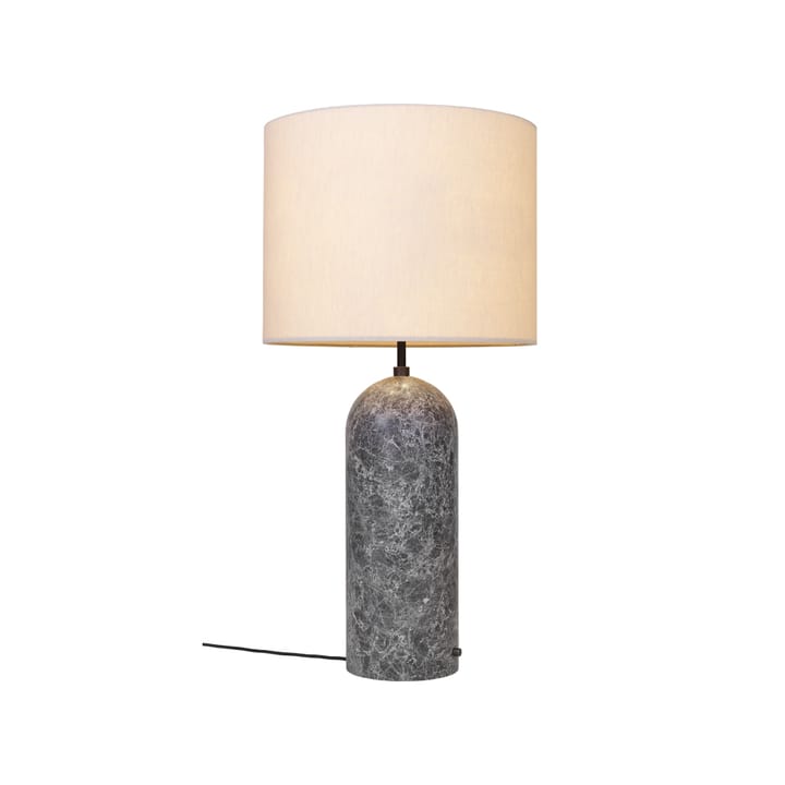 Gravity XL floor lamp, Grey marble/canvas, low GUBI