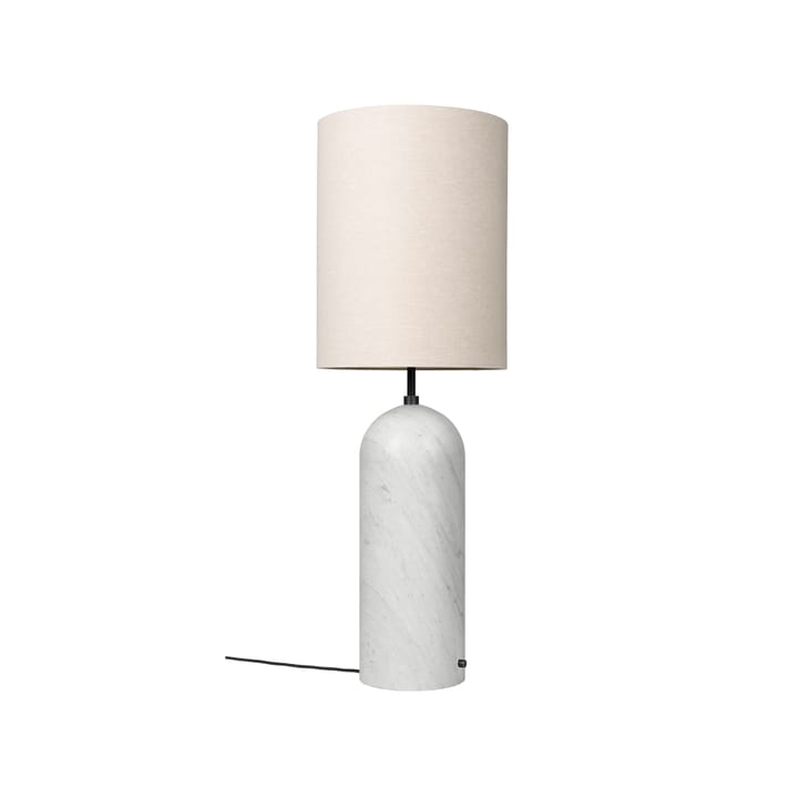 Gravity XL floor lamp, White marble/canvas, high GUBI