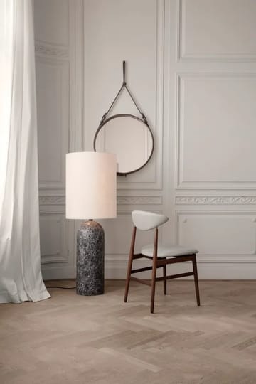 Gravity XL floor lamp - White marble/white, high - GUBI