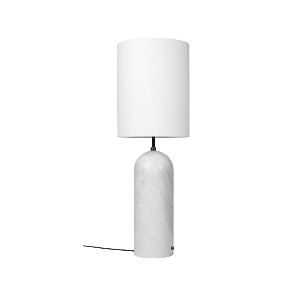 GUBI Gravity XL floor lamp White marble/white, high