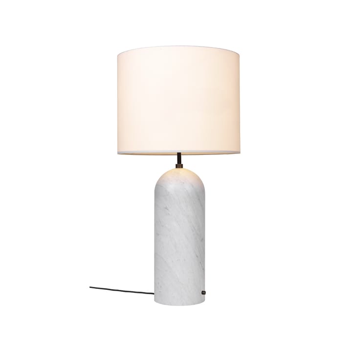 Gravity XL floor lamp, White marble/white, low GUBI