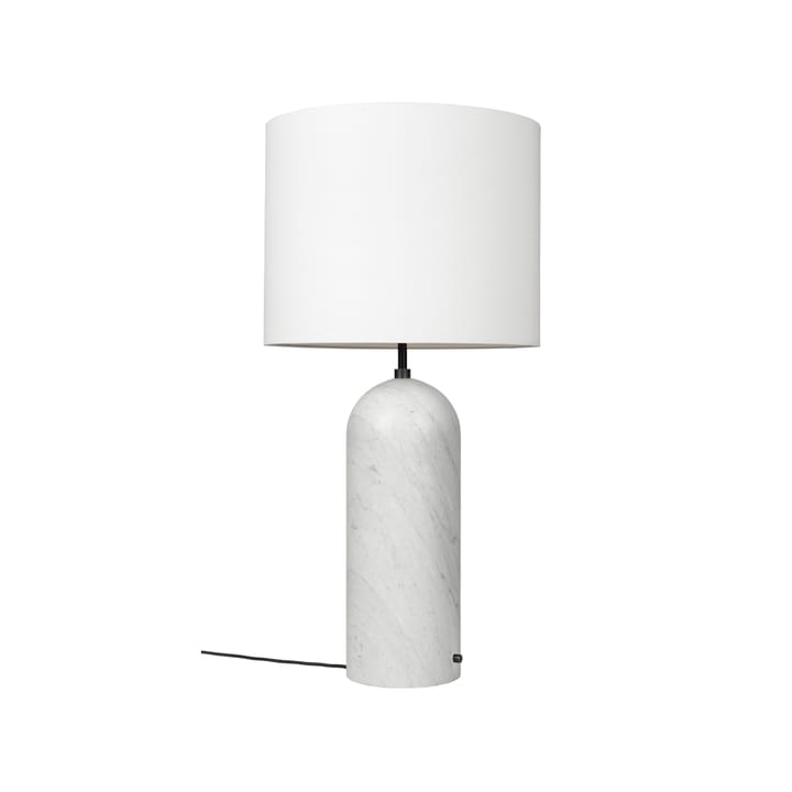 Gravity XL floor lamp, White marble/white, low GUBI