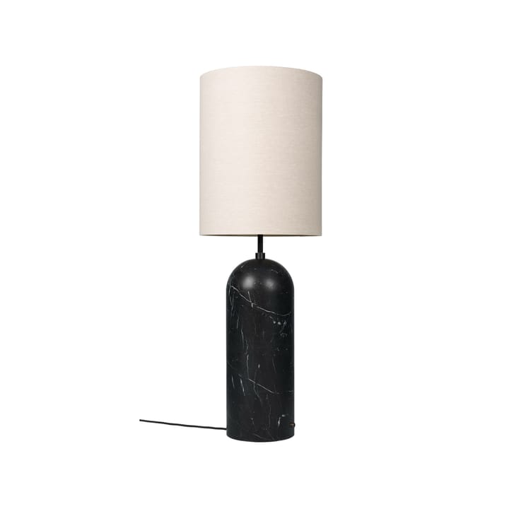 Gravity XL golvlampa - svart marmor/canvas, high - GUBI