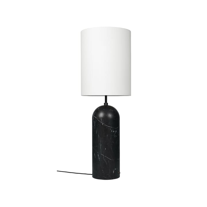 Gravity XL golvlampa, svart marmor/vit, high GUBI