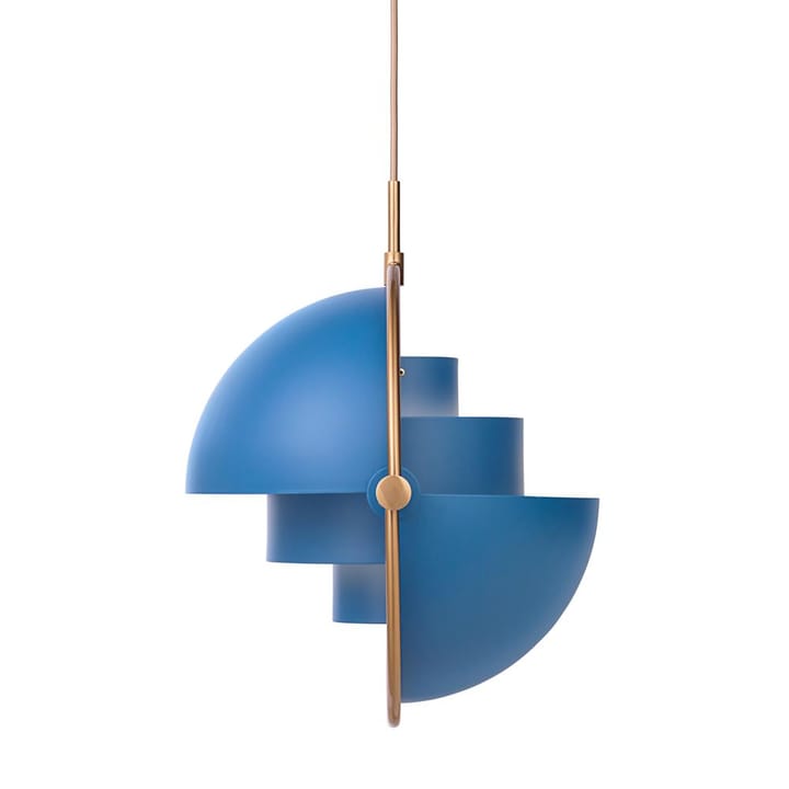 Multi-Lite ceiling lamp, brass-blue GUBI