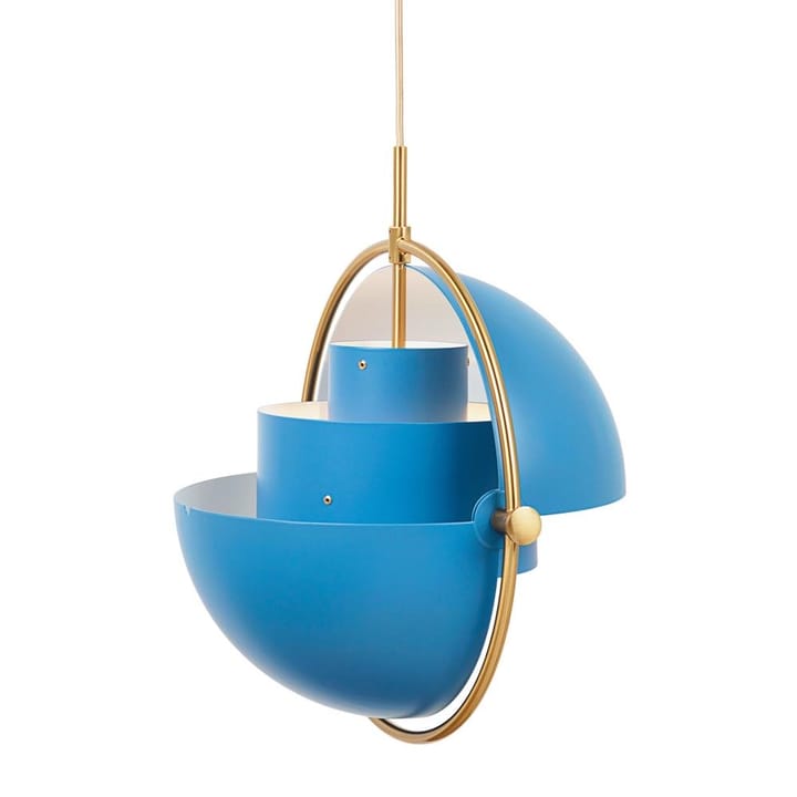 Multi-Lite ceiling lamp, brass-blue GUBI