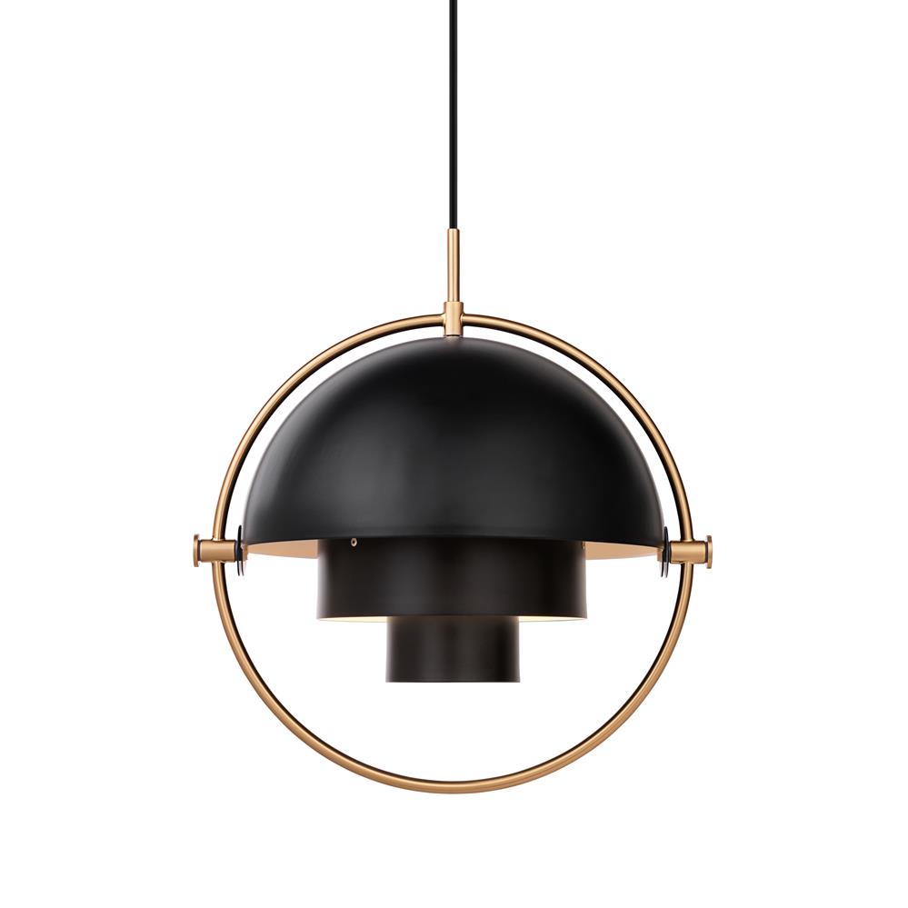 GUBI Multi-Lite ceiling lamp brass-coal black