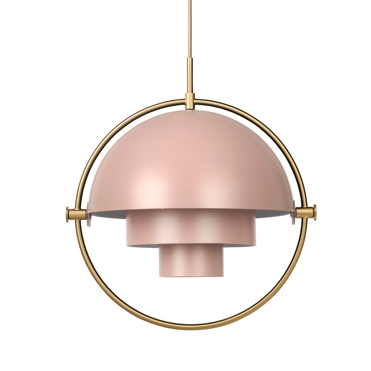 GUBI Multi-Lite ceiling lamp brass-pink