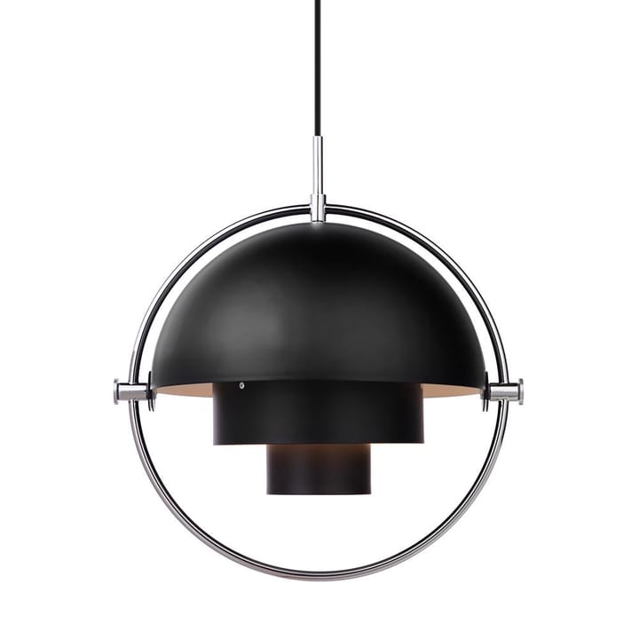 Multi-Lite ceiling lamp, chrome-black GUBI
