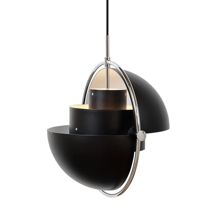 Multi-Lite ceiling lamp, chrome-black GUBI