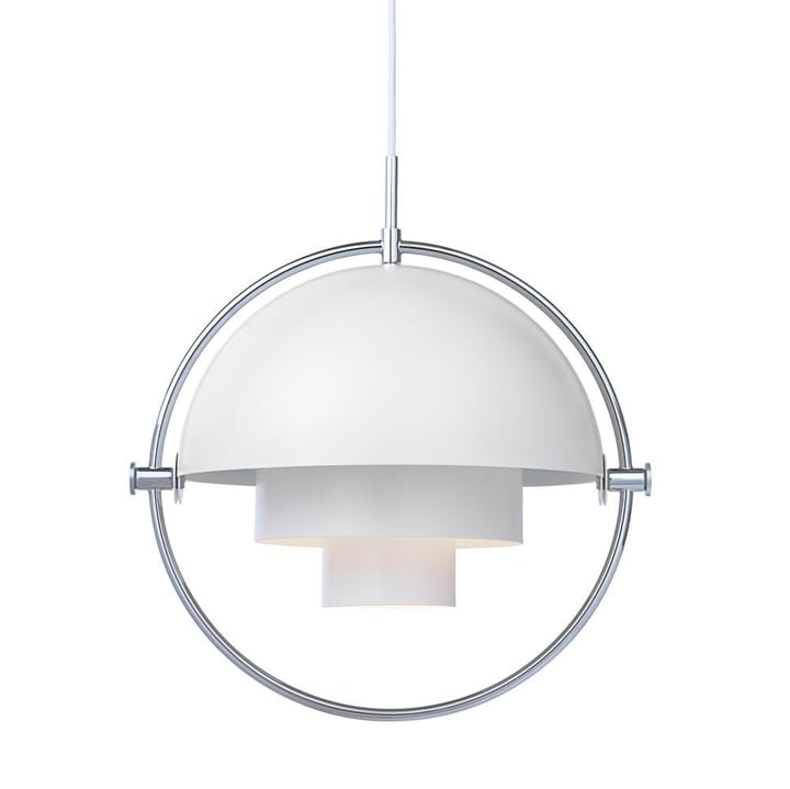 Multi-Lite ceiling lamp, chrome-white GUBI