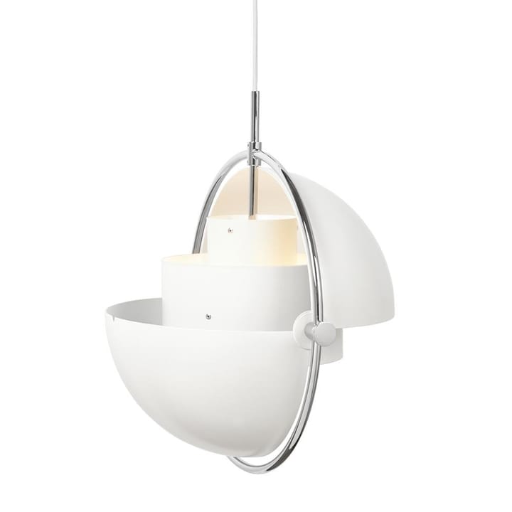 Multi-Lite ceiling lamp, chrome-white GUBI