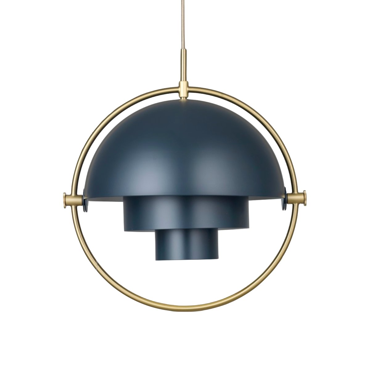 GUBI Multi-Lite ceiling lamp Midnight blue-brass