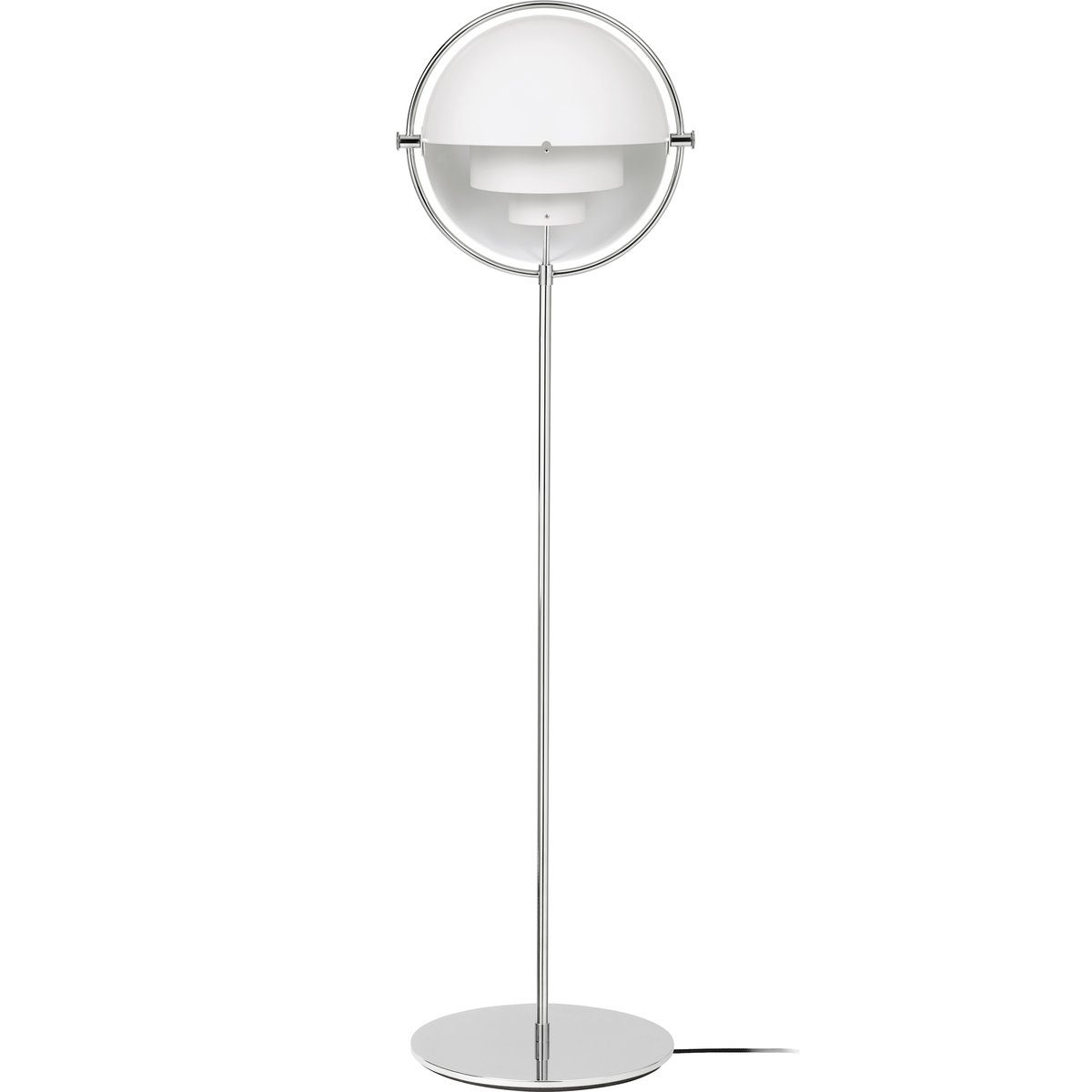 GUBI Multi-Lite floor lamp Chrome-white