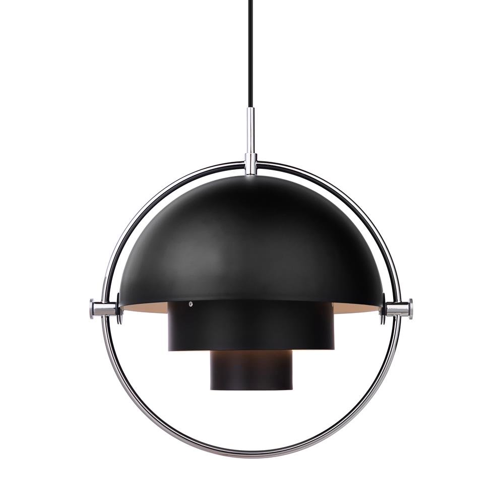 GUBI Multi-Lite Pendelleuchte Chrom-schwarz