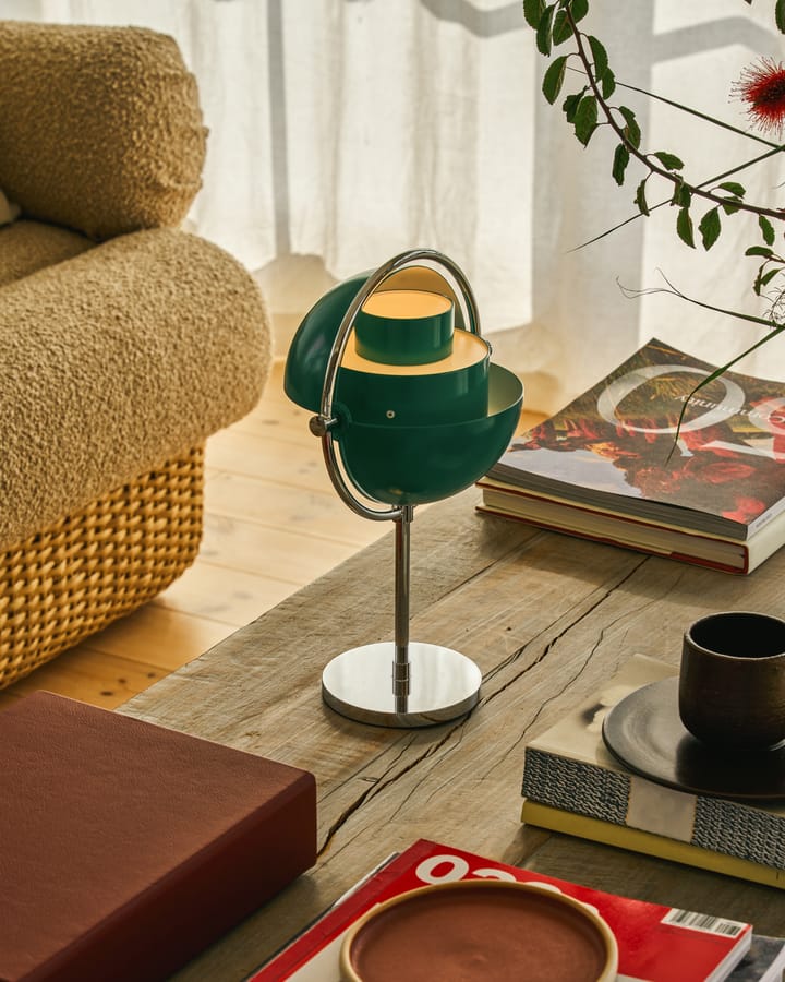 Multi-Lite portable lamp, Teal green-chrome GUBI