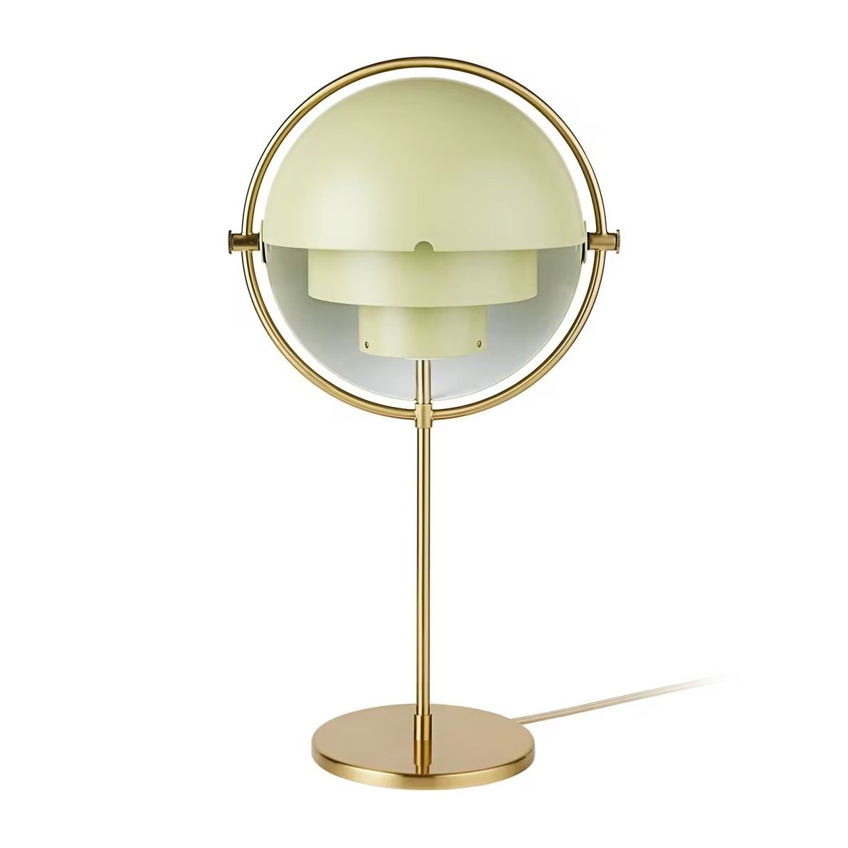 GUBI Multi-Lite table lamp Brass-desert sage