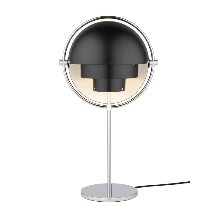 Multi-Lite table lamp, chrome-black GUBI