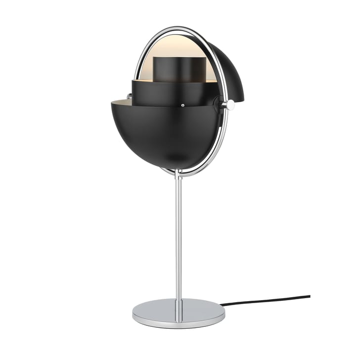 Multi-Lite table lamp, chrome-black GUBI