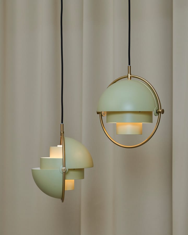 Multi-Lite taklampa small, Brass-desert sage GUBI