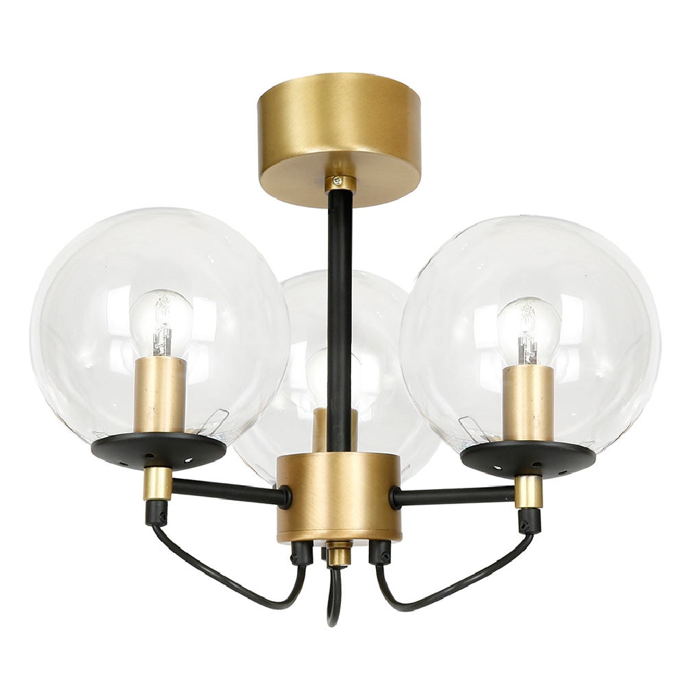 Hallbergs Belysning Perla 3 ceiling lamp 40 cm Brass-black