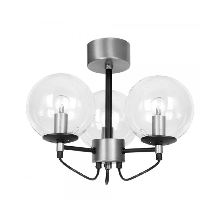 Hallbergs Belysning Perla 3 Ceiling Lamp 40 cm Silver