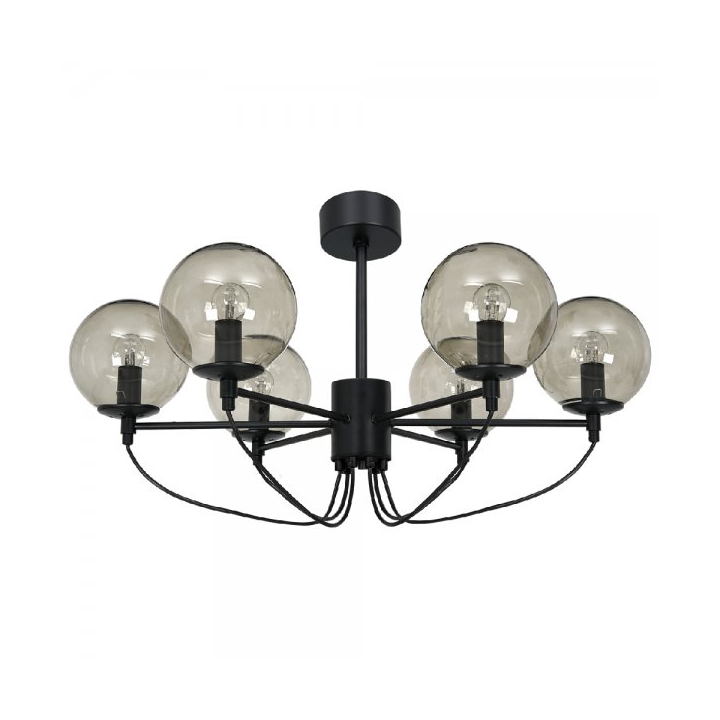 Hallbergs Belysning Perla 6 ceiling lamp 45 cm Black