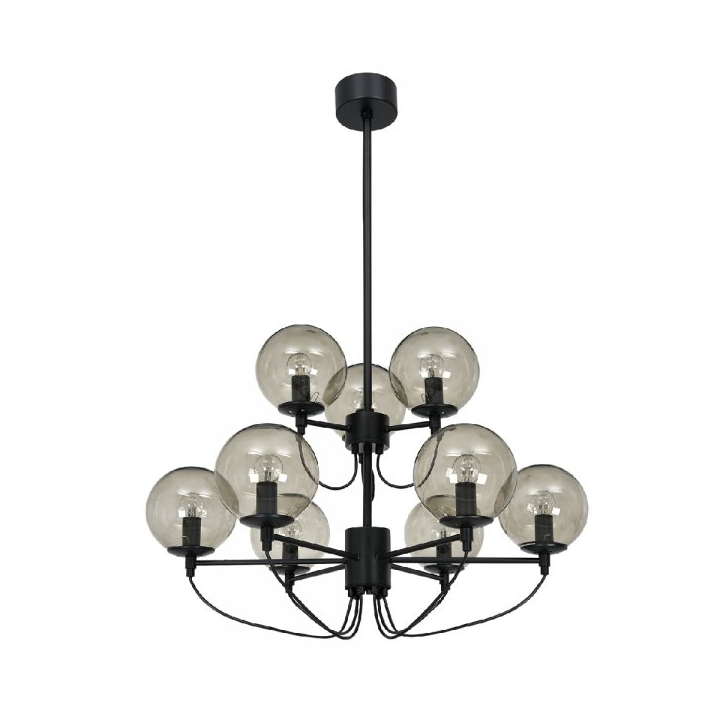 Hallbergs Belysning Perla 9 ceiling lamp 95 cm Black