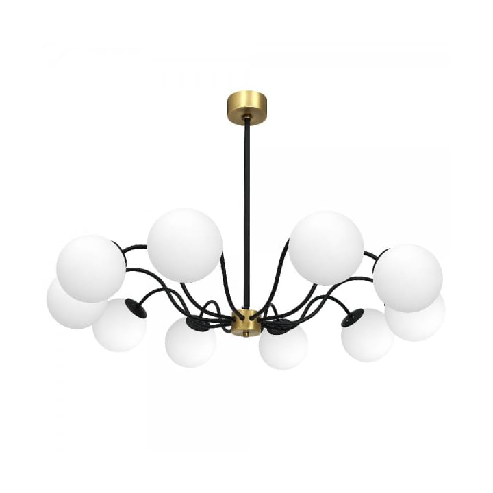 Serenety 10 ceiling lamp 104 cm, Black Hallbergs Belysning