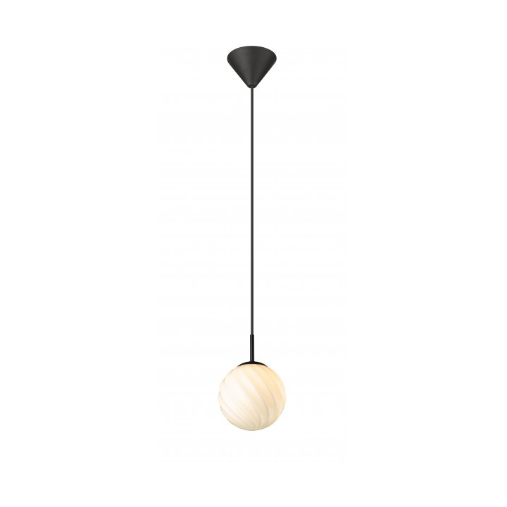 Halo Design Twist ball pendant lamp Ø15 cm Black