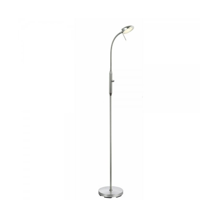 Halo Design Vegas 1-arm floor lamp 140 cm Brushed steel