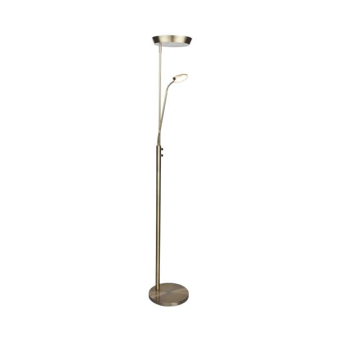 Vegas Combo Floor Lamp 180 cm, Antique brass Halo Design