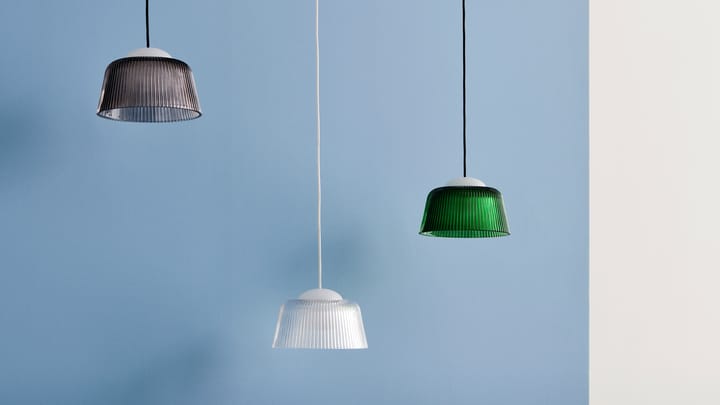 Brim Bottle pendant lamp Ø24,5 cm, Green glass HAY