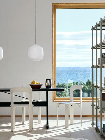 Buoy pendant lamp Ø30 cm - Opal glass-soft black - HAY