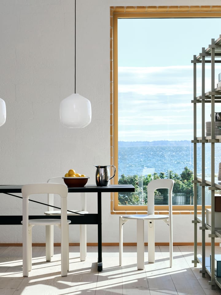 Buoy pendant lamp Ø30 cm, Opal glass-soft black HAY