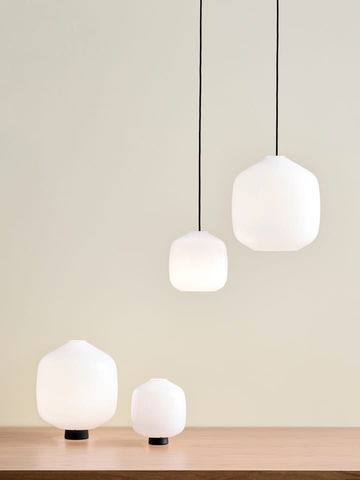 Buoy pendant lamp Ø30 cm, Opal glass-soft black HAY